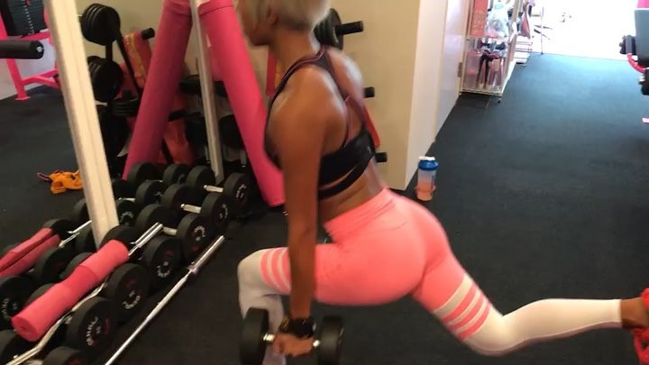 Booty workout shots of Miran