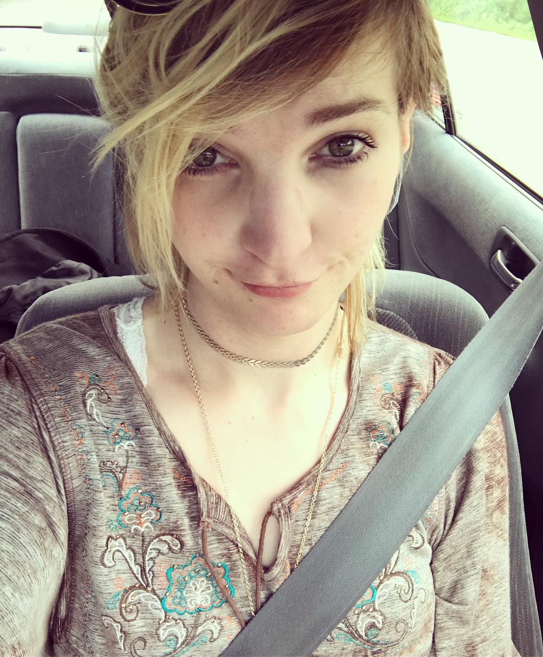 Trans car selfie