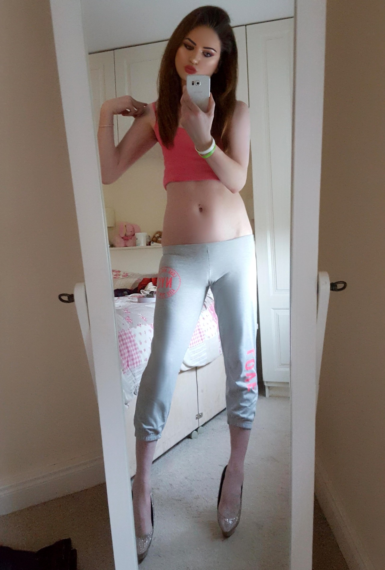 TS pennylittlekitten Sporty outfit with high heels on lolz