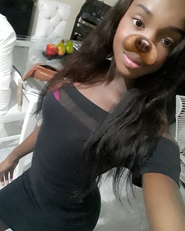 Snap chat puppy filter selfie from Maria Fernanda