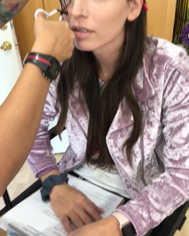 Korra Del Rio makeup before porn shoot