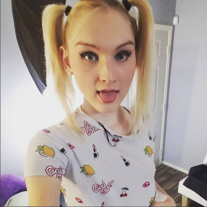 Pigtails and tongue selfie from Jenny Flowers