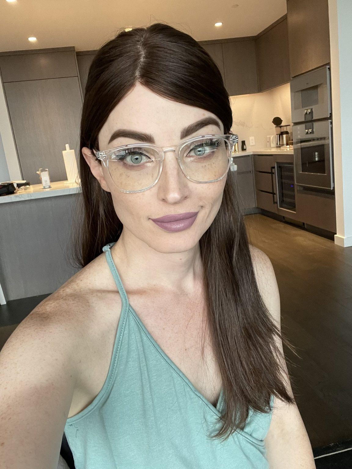 Sexy Ts Natalie Mars Glasses With Clear Frames Tran Selfies 0220